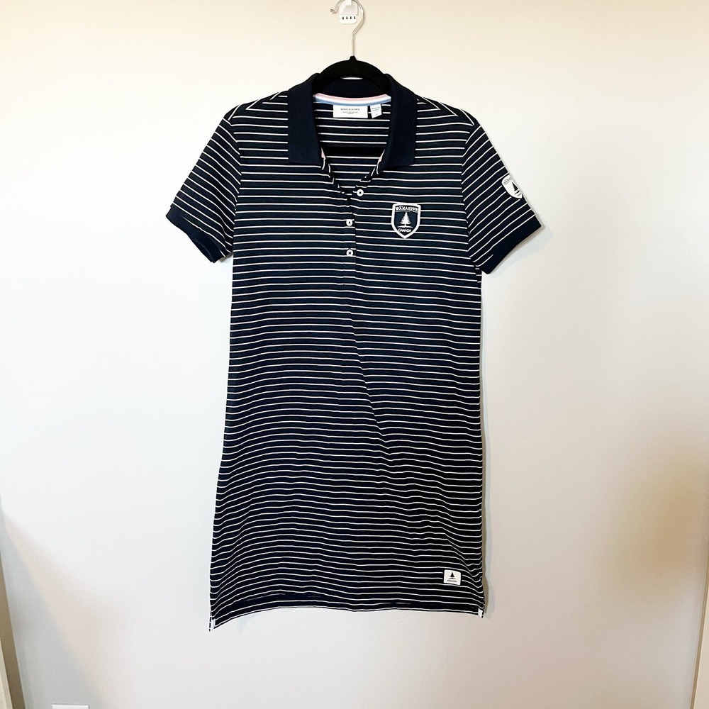 Wanakome striped polo shirt dress‎ women’s large
